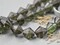 *2* 15mm Bronze Washed Olive Green Picasso Faceted Bicone Beads